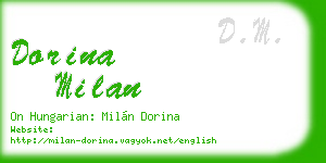 dorina milan business card