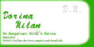 dorina milan business card